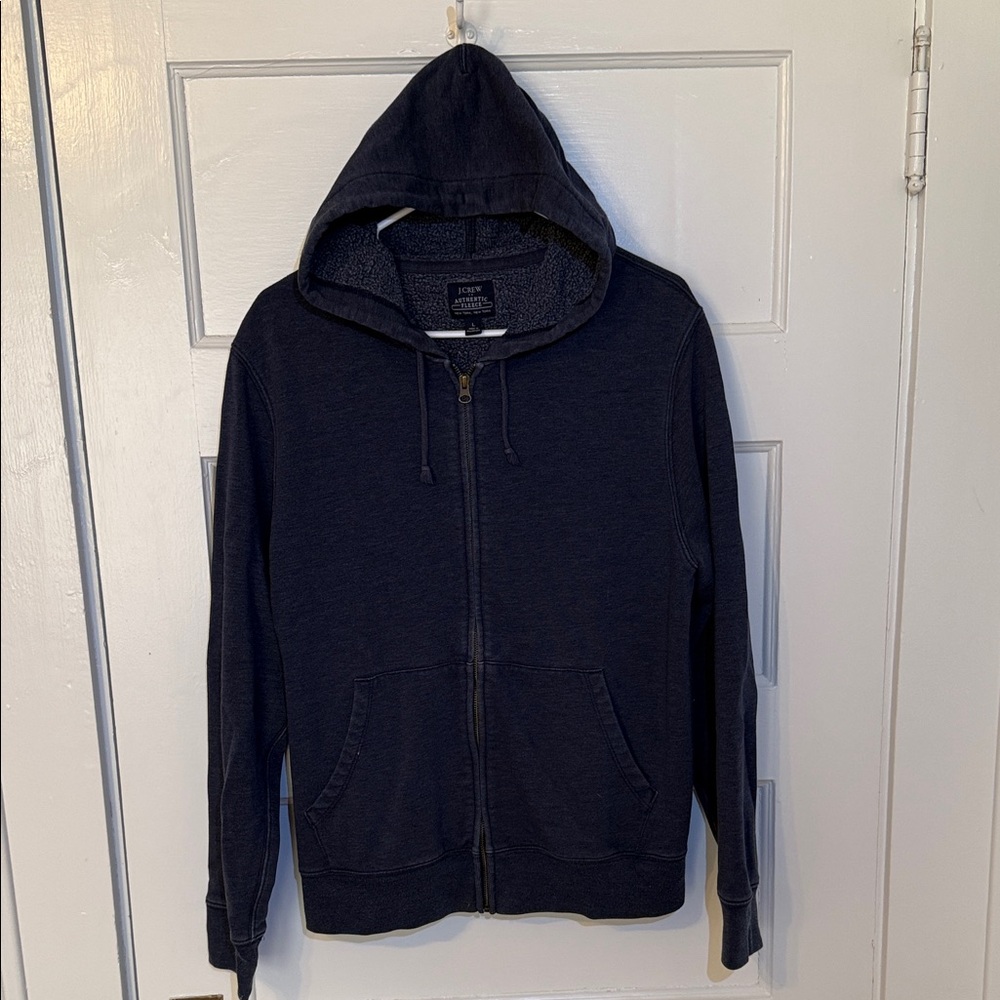J. Crew Charcoal Fleece-Lined Hoodie